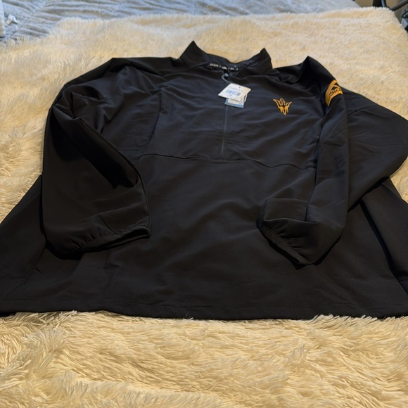 Adidas Arizona State GameMode Windbreaker Jacket Black 1/2 Zip XL NWT - Picture 2 of 13
